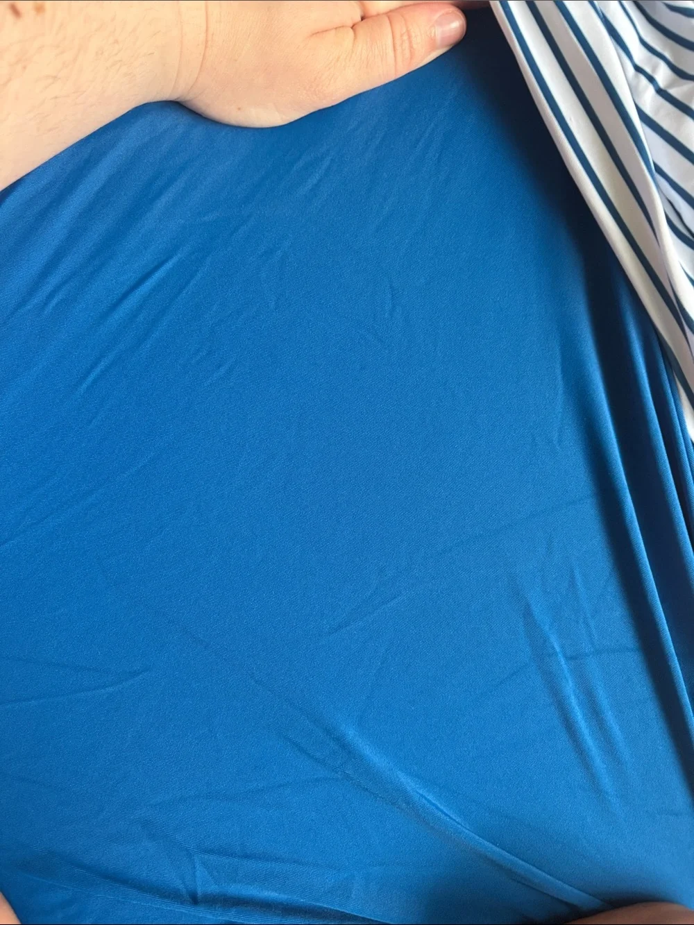 NWOT Blue And White Striped One Piece Swimsuit Size 2XL